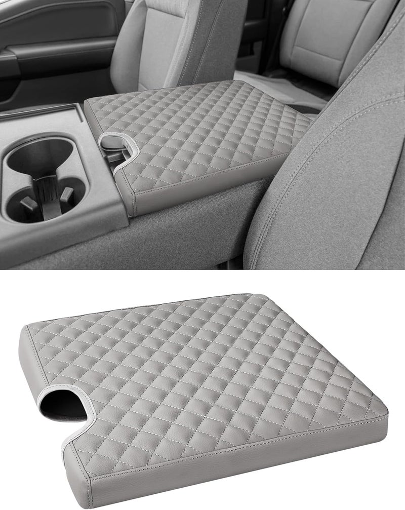 Sinvanho Store Center Console Armrest Cover for 2015-2025 Ford F150 F250 F350 F450 F550 with 40/20/40 Jump Seat, PU Leather Middle Console Cover Seat Box Lid Protective Cover Cushion Pad, Truck Accessories - Image 1
